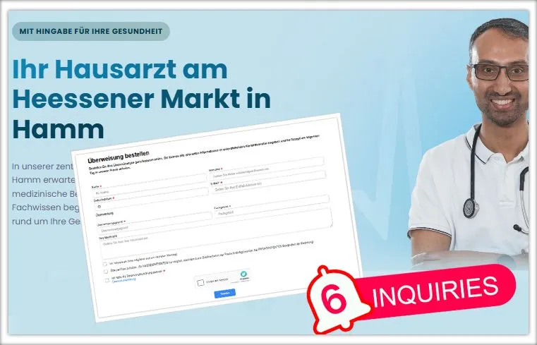 Musterprojekt zwei: Anfragen über die Website innerhalb von drei Monaten spürbar gesteigert.