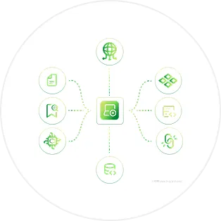 Illustration der digitalen Transformation einer Arztpraxis, die einen modernen und innovativen Online-Auftritt symbolisiert.