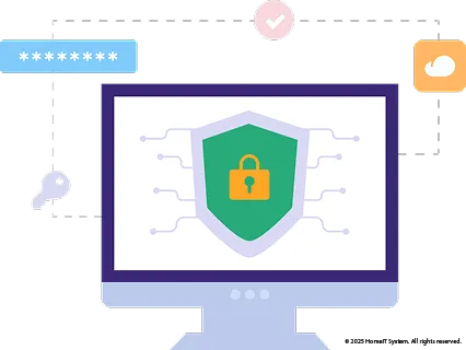 Illustration of a web design interface with colored blocks, a gear icon, a chart, and a CSS label. Connected symbols for coding and a globe hint at web development and design elements.